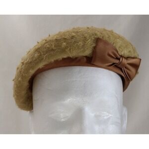 Women's Sonni California Vintage Tan Hat with Ribbon Trim Bow